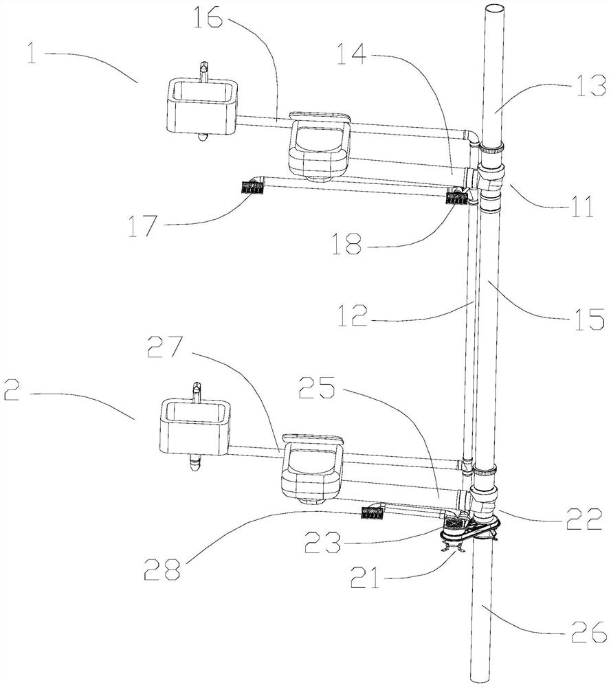 Non-falling-plate drainage system for building skip floor