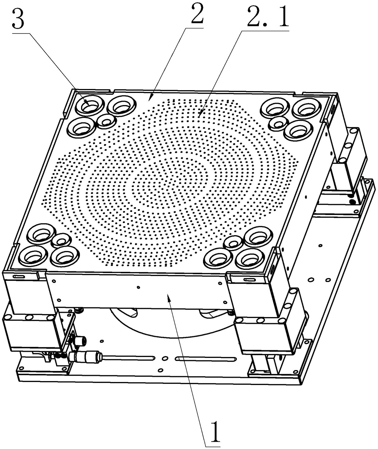 Workbench for de-bonding bonded sheet product and clamping method