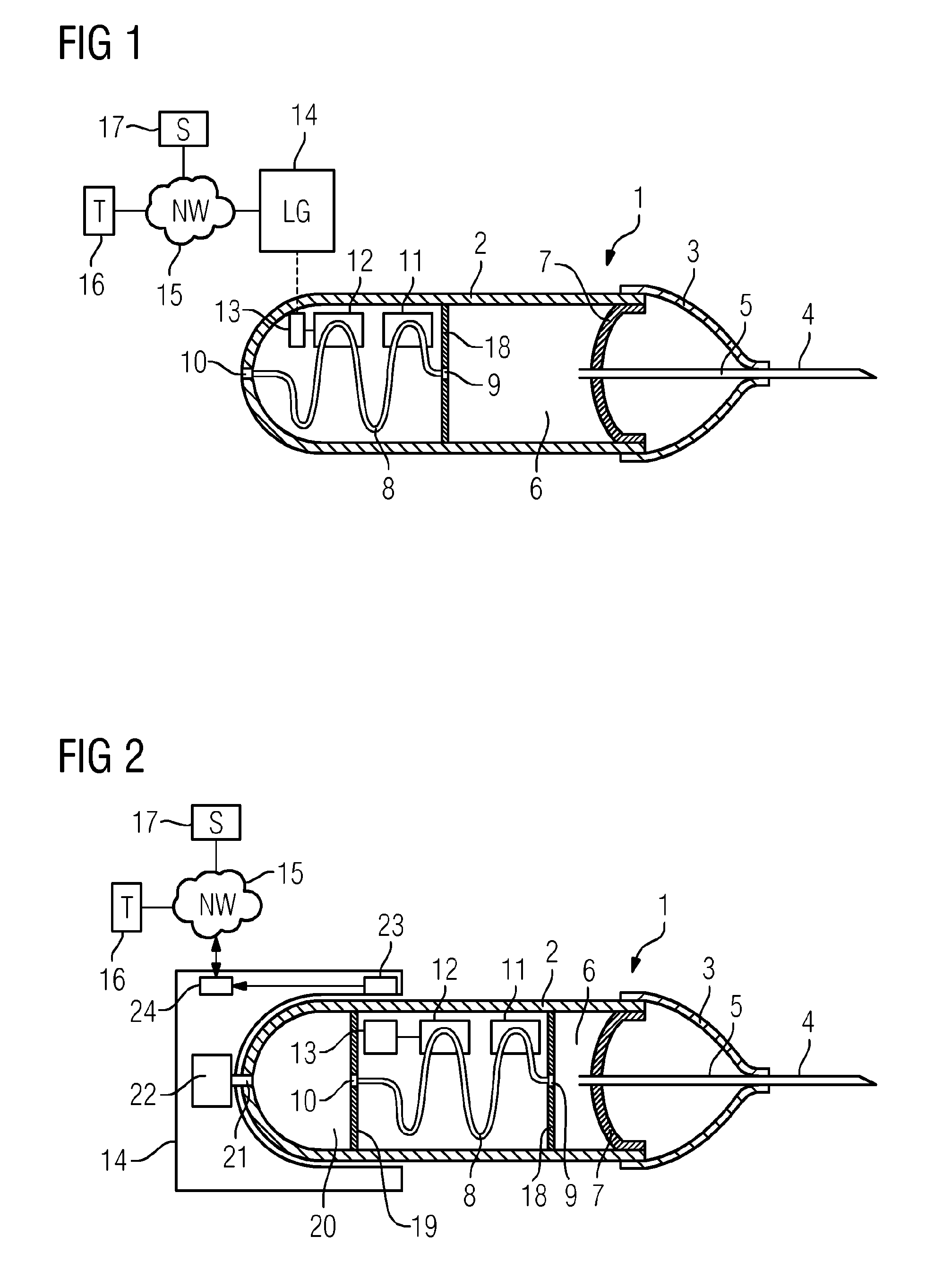 Blood sampling tube with integrated sensor device