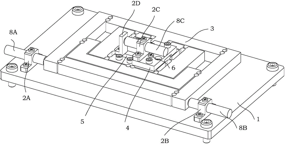 Parallel alignment platform based on flexible parallelogram mechanism and provided with remote rotating center