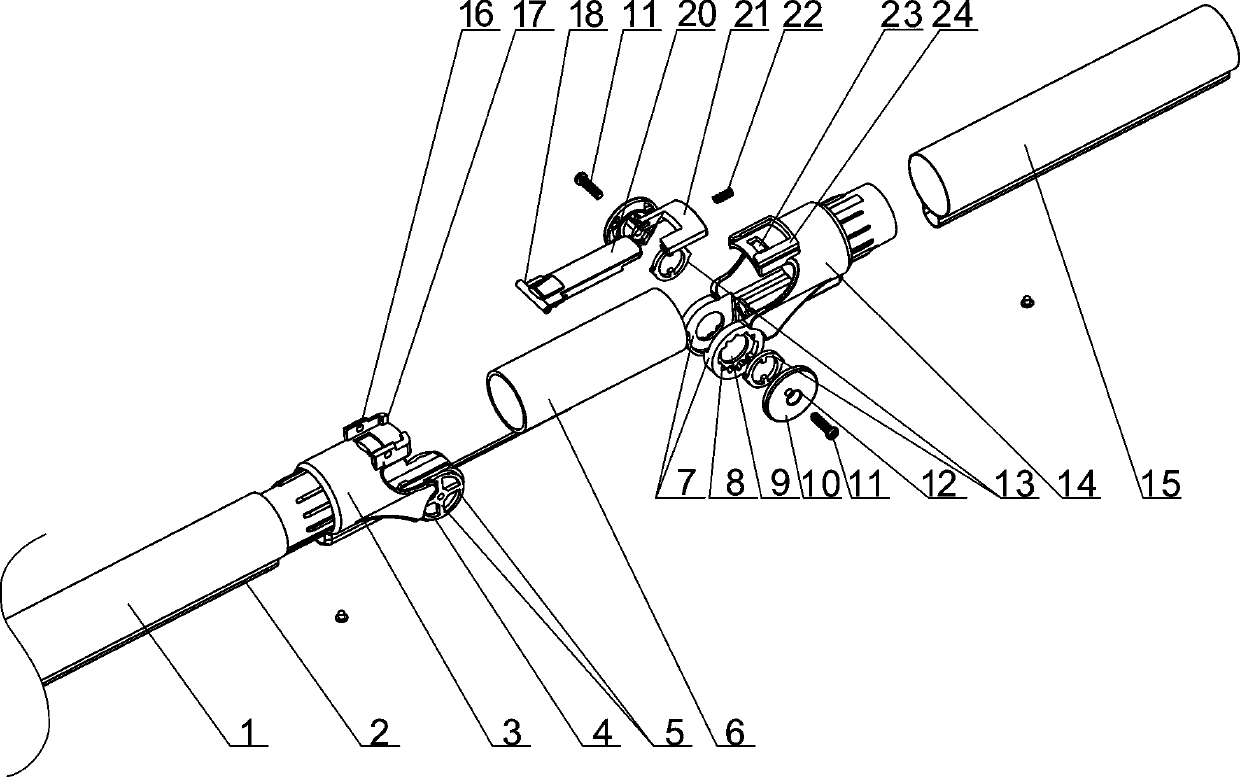 Conductive dust suction pipe capable of being bent bidirectionally