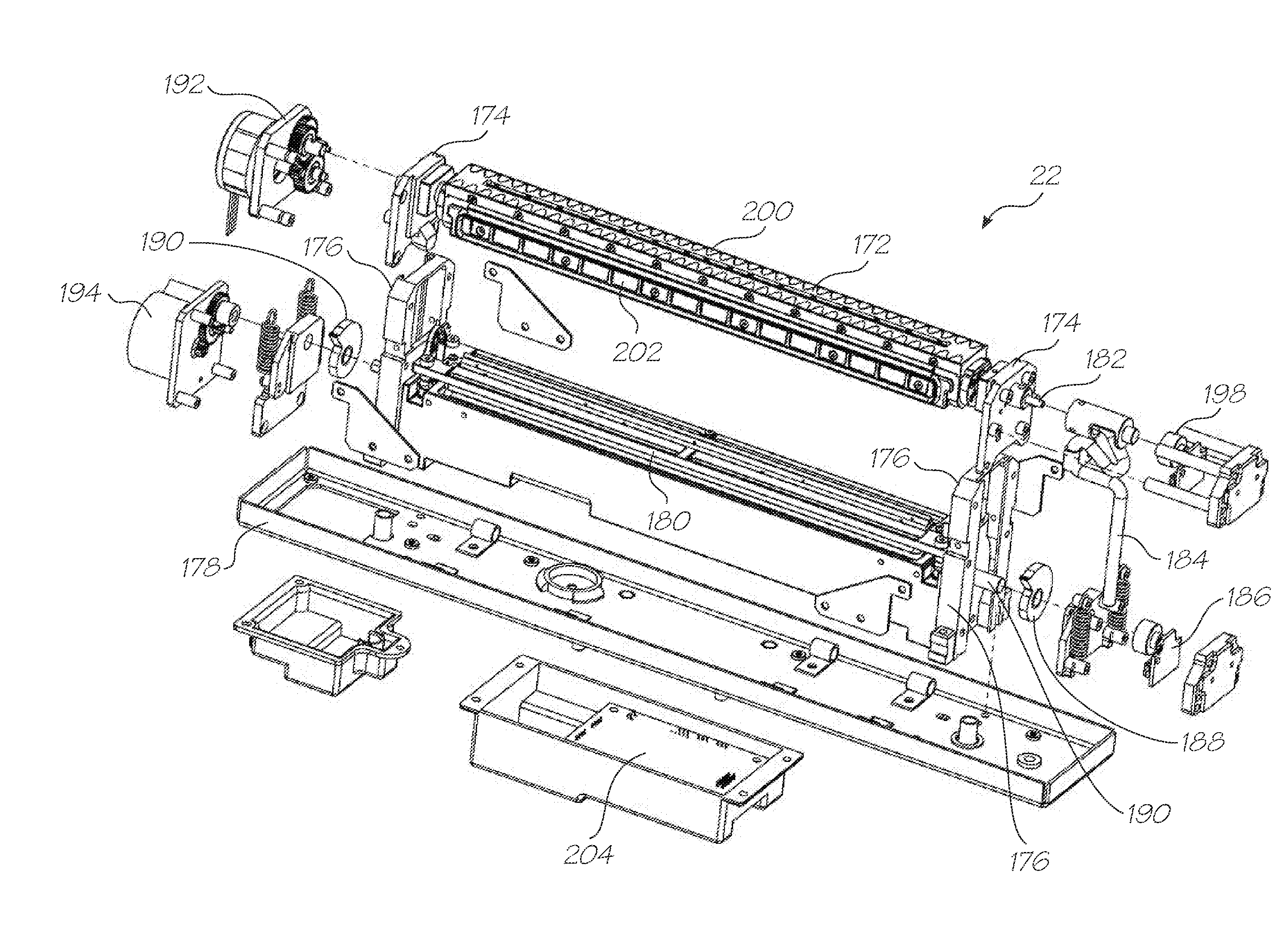 Wide format printer with pump to create pressure difference across printheads