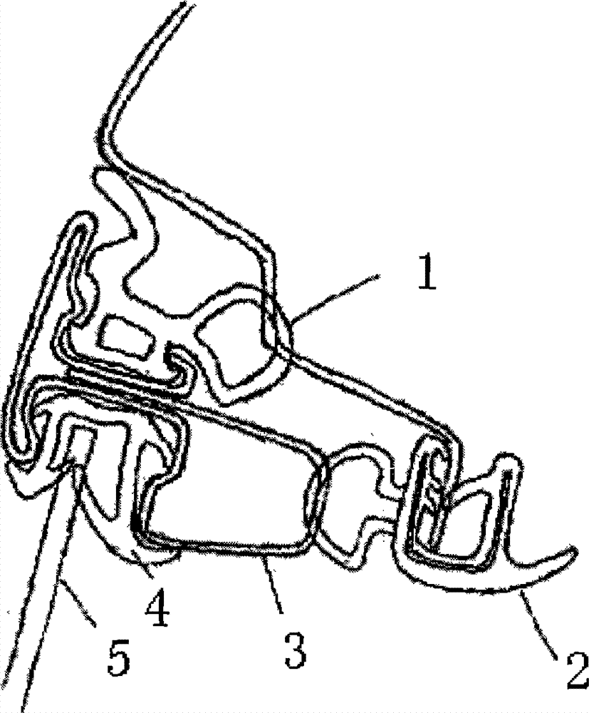 Method and device for fastening joint corner position of sealing strip of front door of automobile