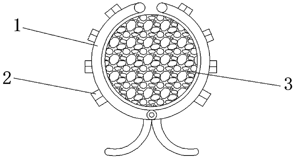 Strain-gauge connecting fixing device for test-piece elasticity modulus test