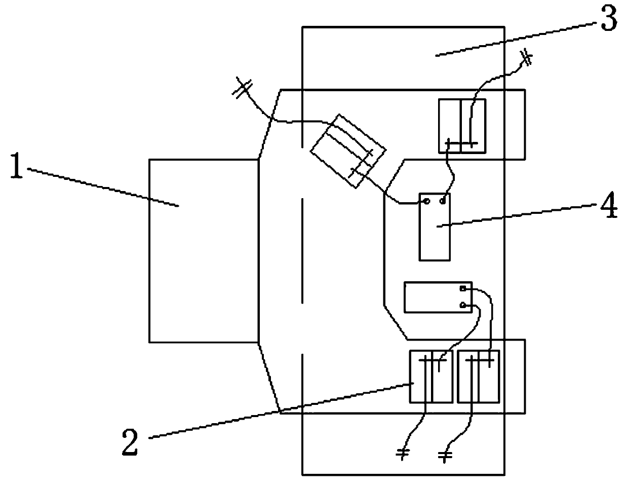 Strain-gauge connecting fixing device for test-piece elasticity modulus test