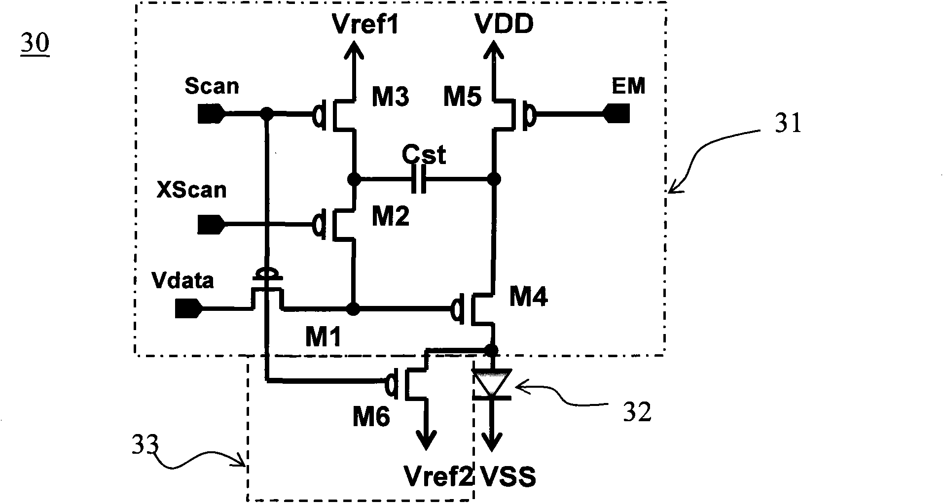 Pixel structure of active matrix display device