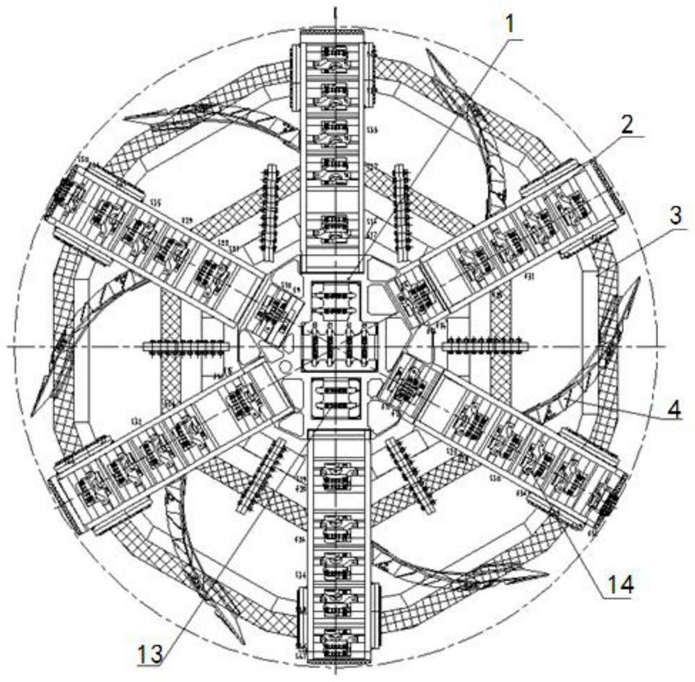 Tunneling machine and shaft cutterhead thereof