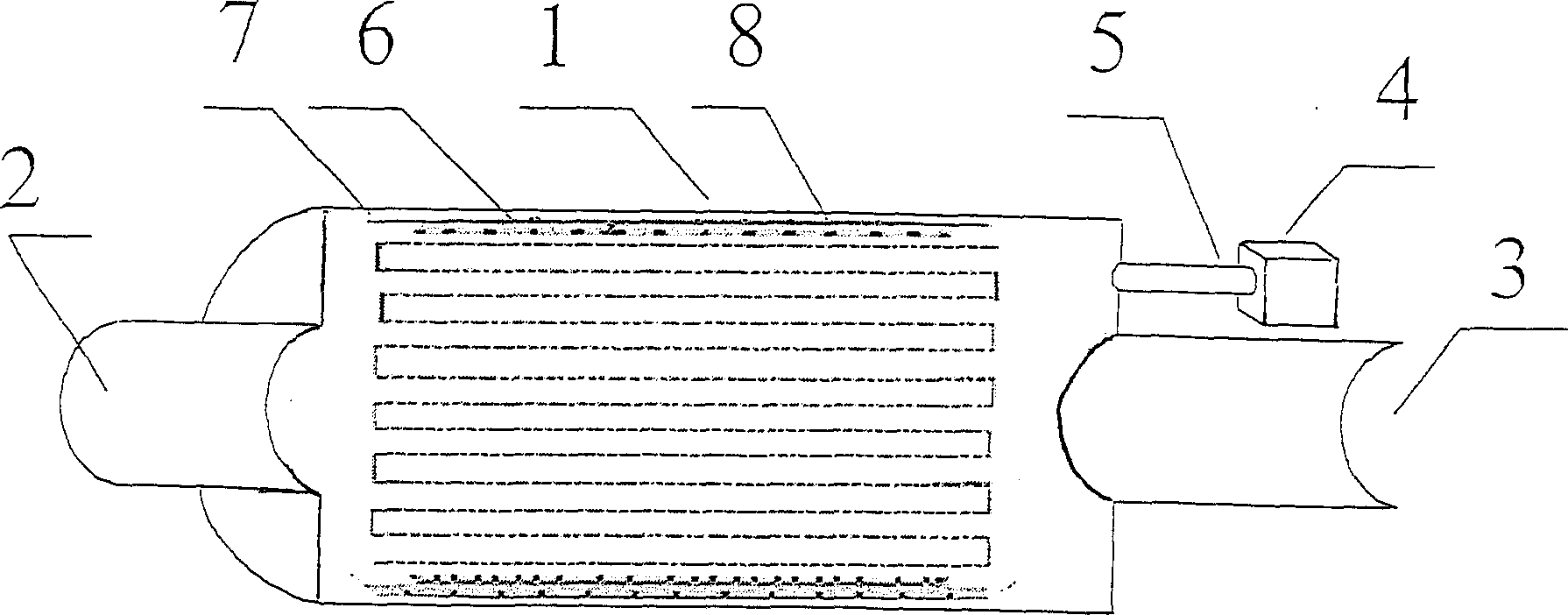 Engine tail gas treater with microwave technology used and the catalyst and its prepn process