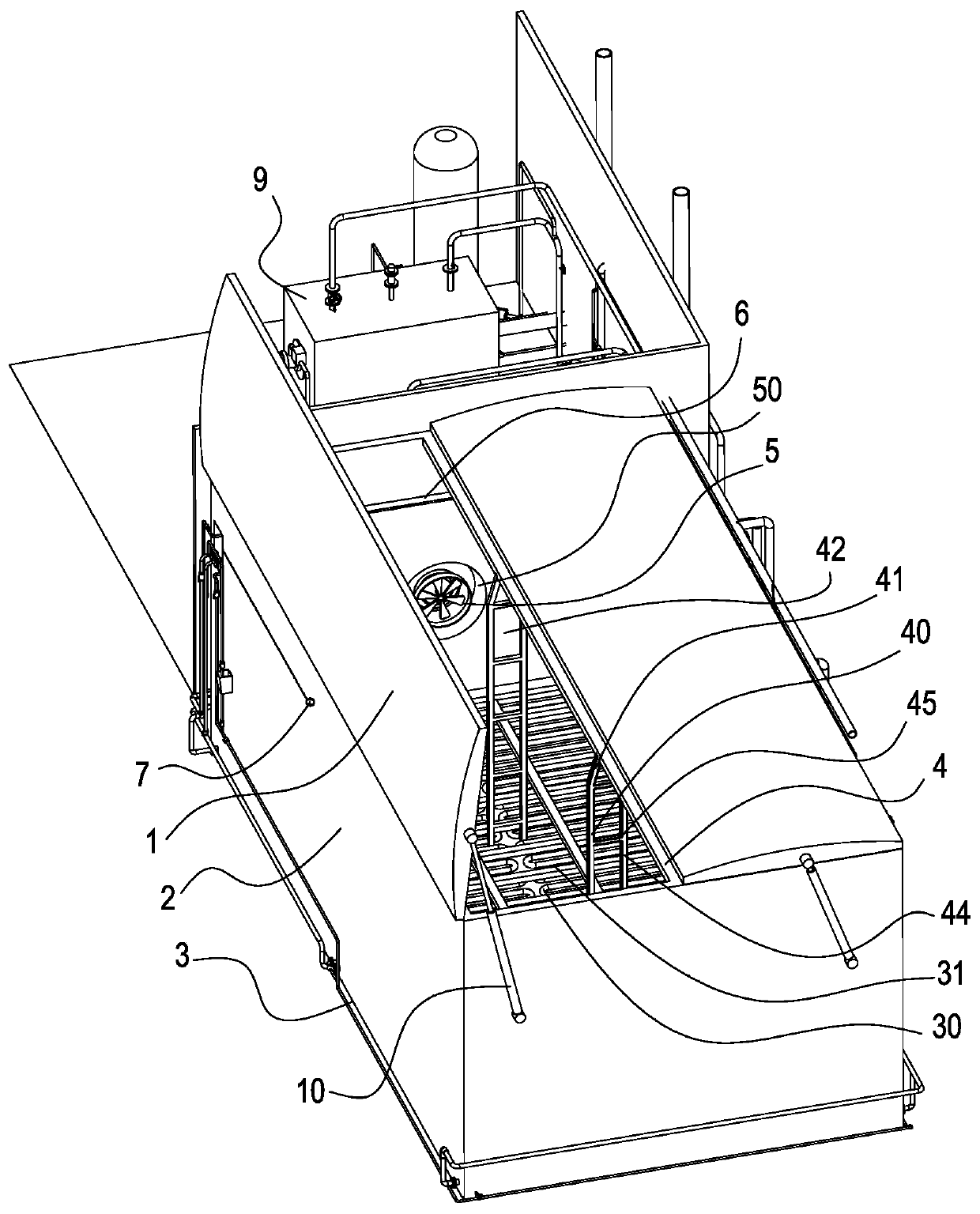 A circulating steam pipe cross-linking equipment