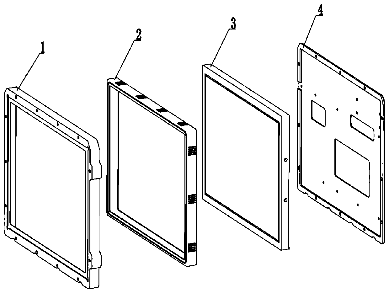 LCD screen buffering shock-proof rubber protecting jacket capable of being quickly assembled and disassembled