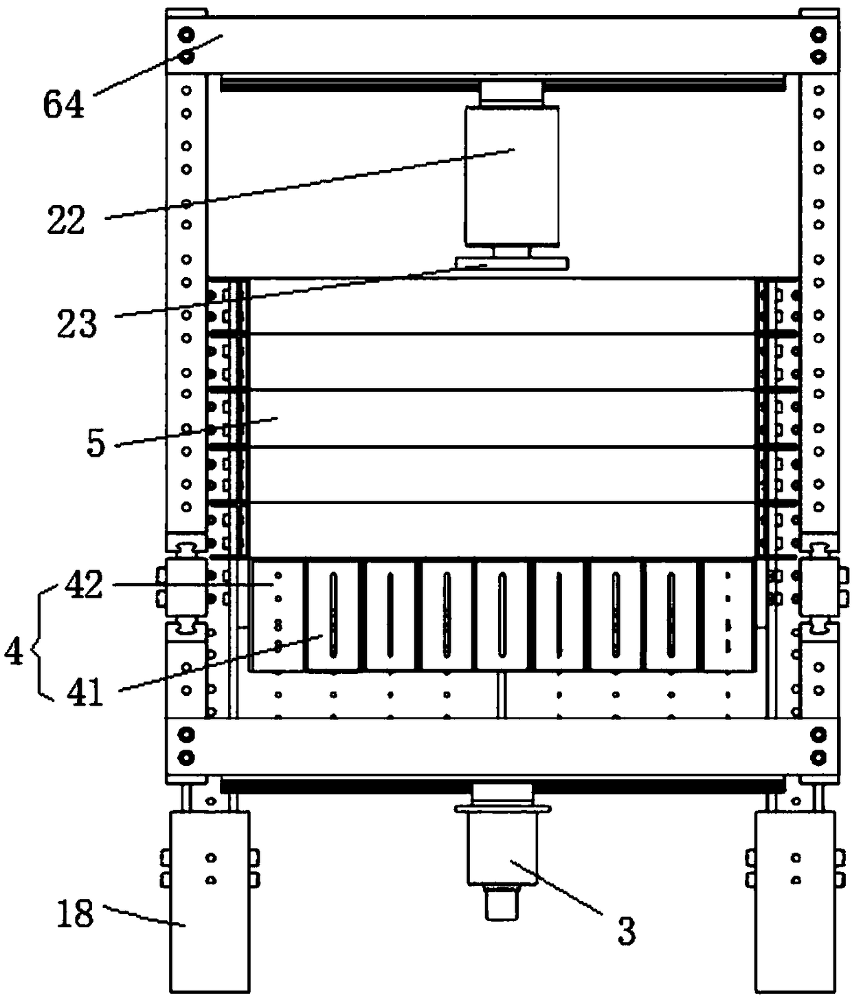 Three-dimensional simulation test device for surface movement in underground coal mining and test method