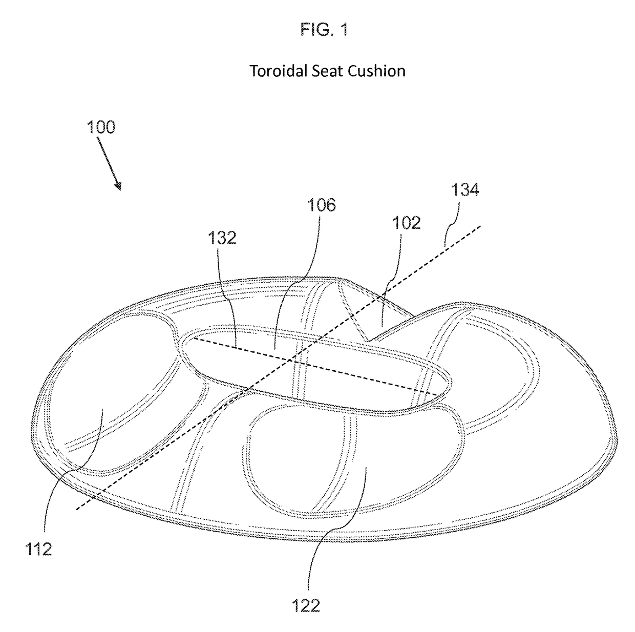 Toroidal seating cushion