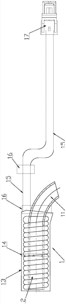 Ice machine inflow water heating pipe, assembly structure of ice machine inflow water heating pipe and refrigerator door body and refrigerator