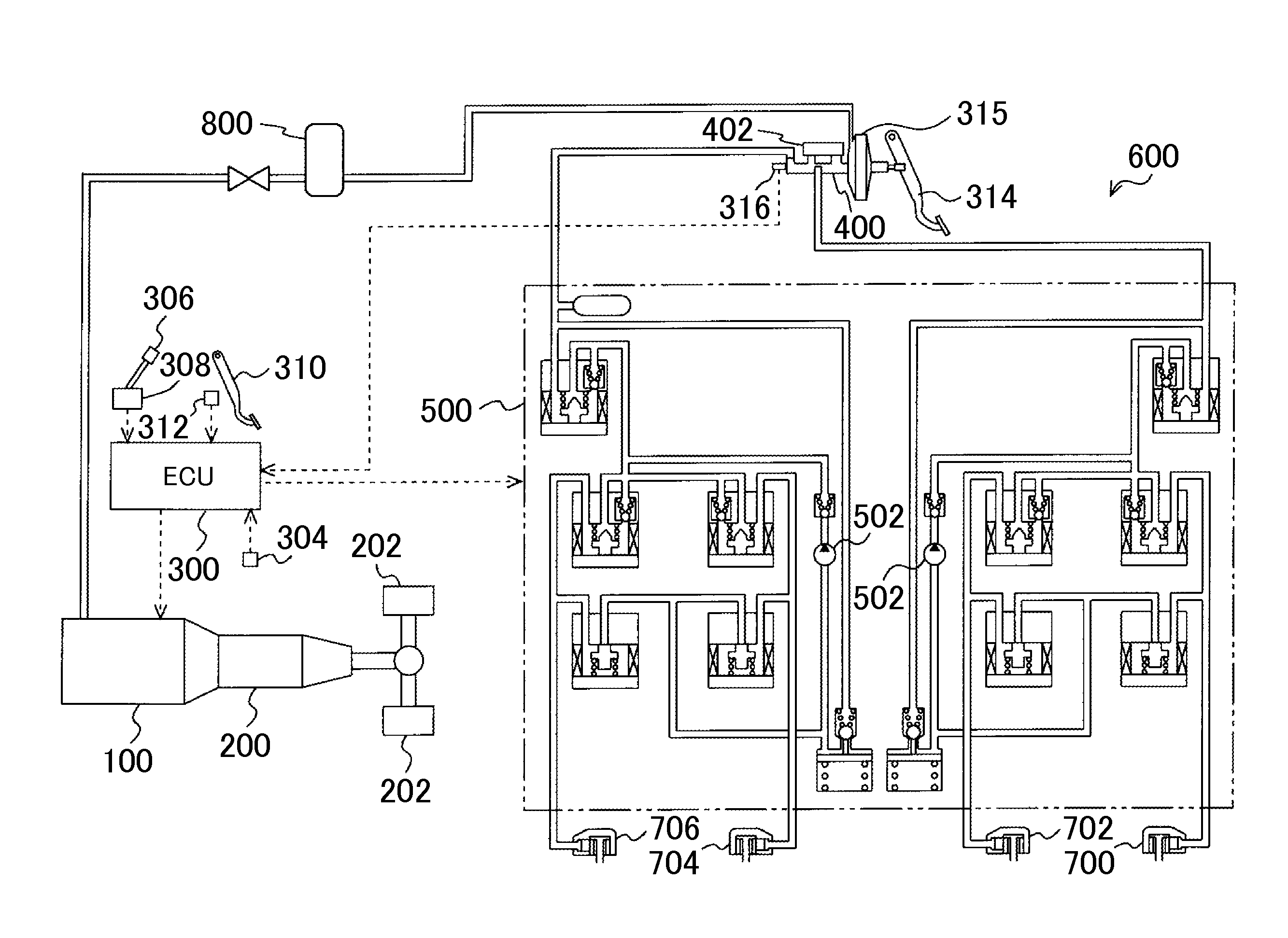 Control system for vehicle and control method therefor