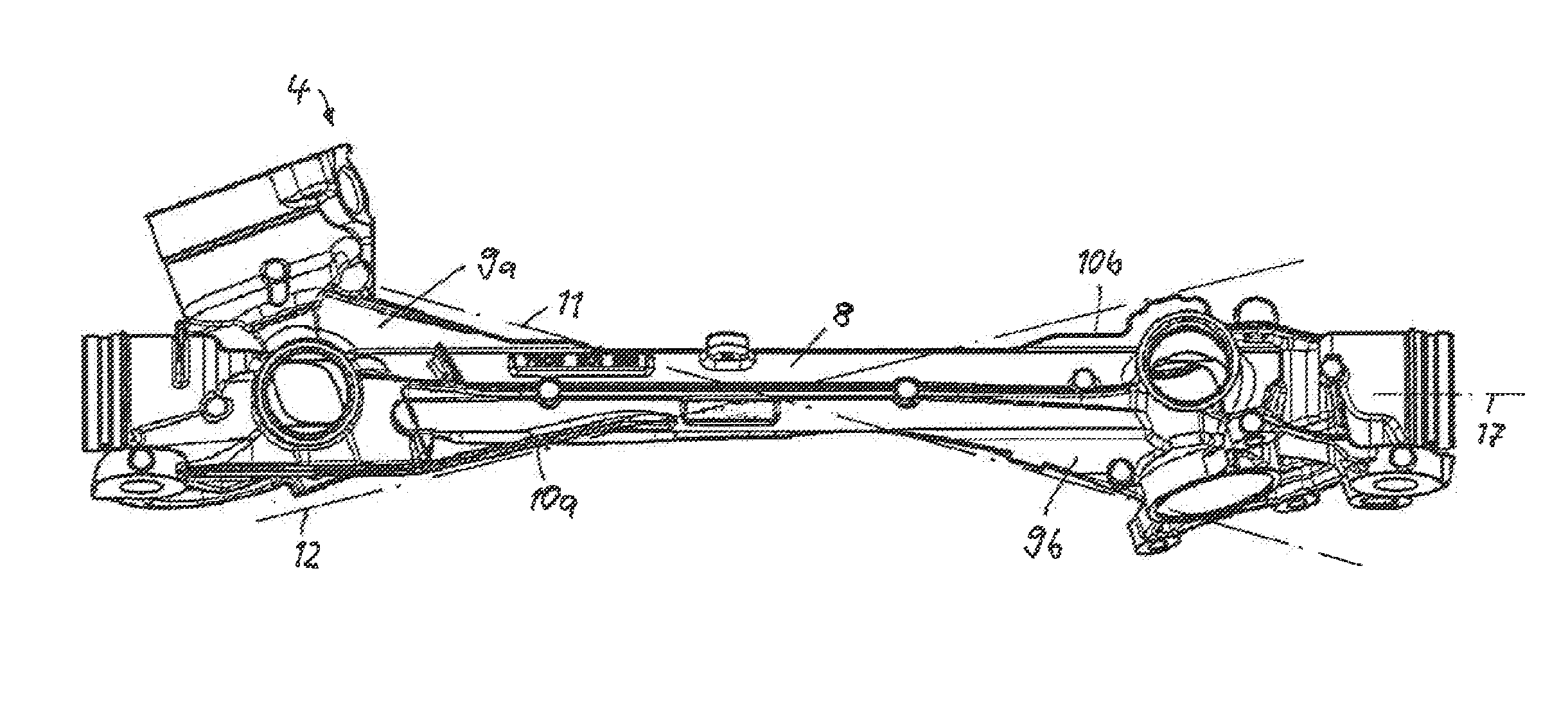 Steering gear housing for a steering unit in a vehicle