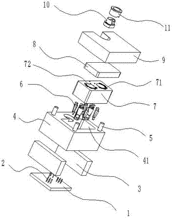 Casting mold of mold core combination structure