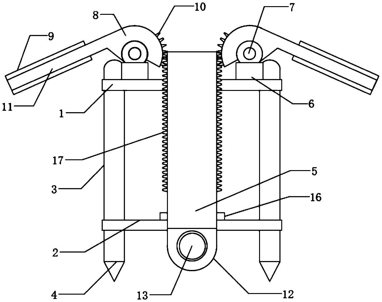 Ground anchor detachment device for electrical power engineering