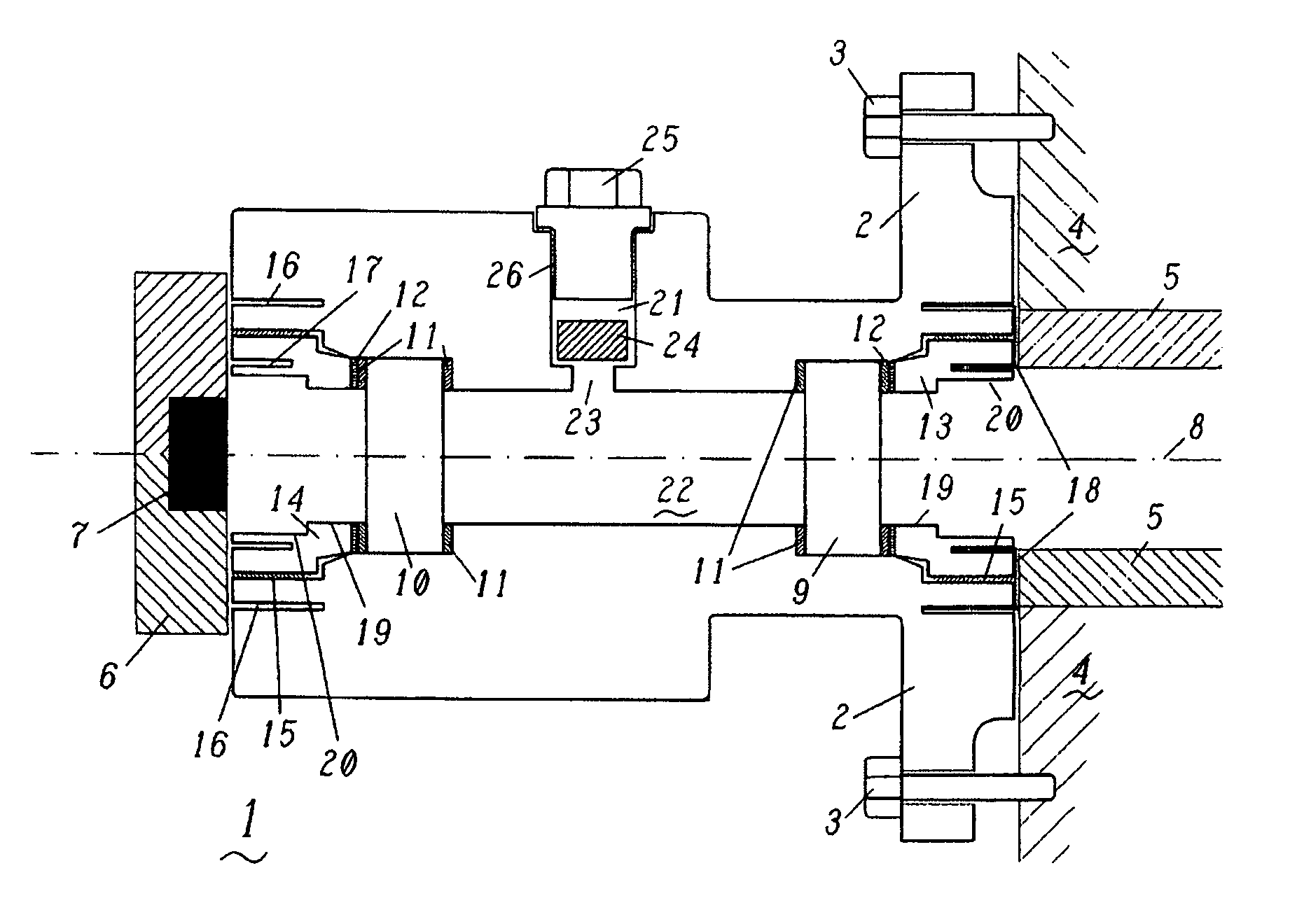 Flange for flame observation