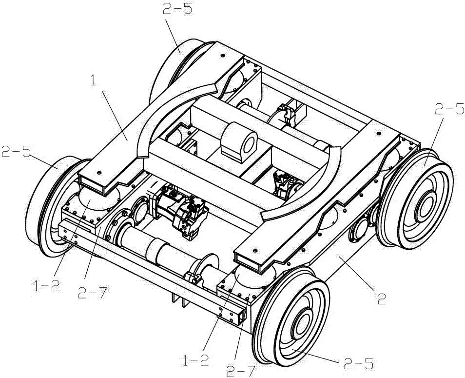 Railway running device for road and rail dual-purpose vehicles