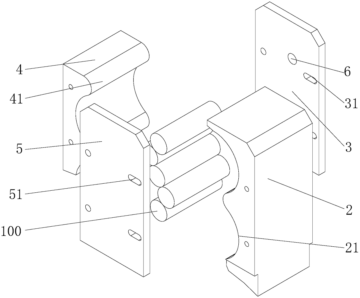 Downward-sliding conveying device for cylinder batteries