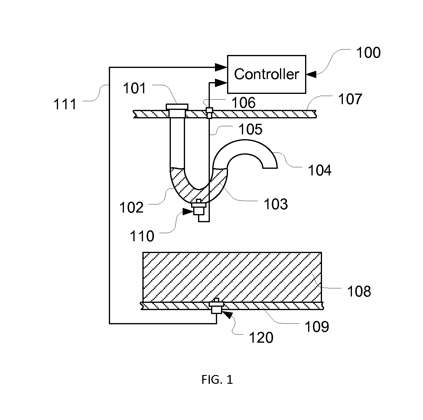 Fluid quality sensing means with reference sensor