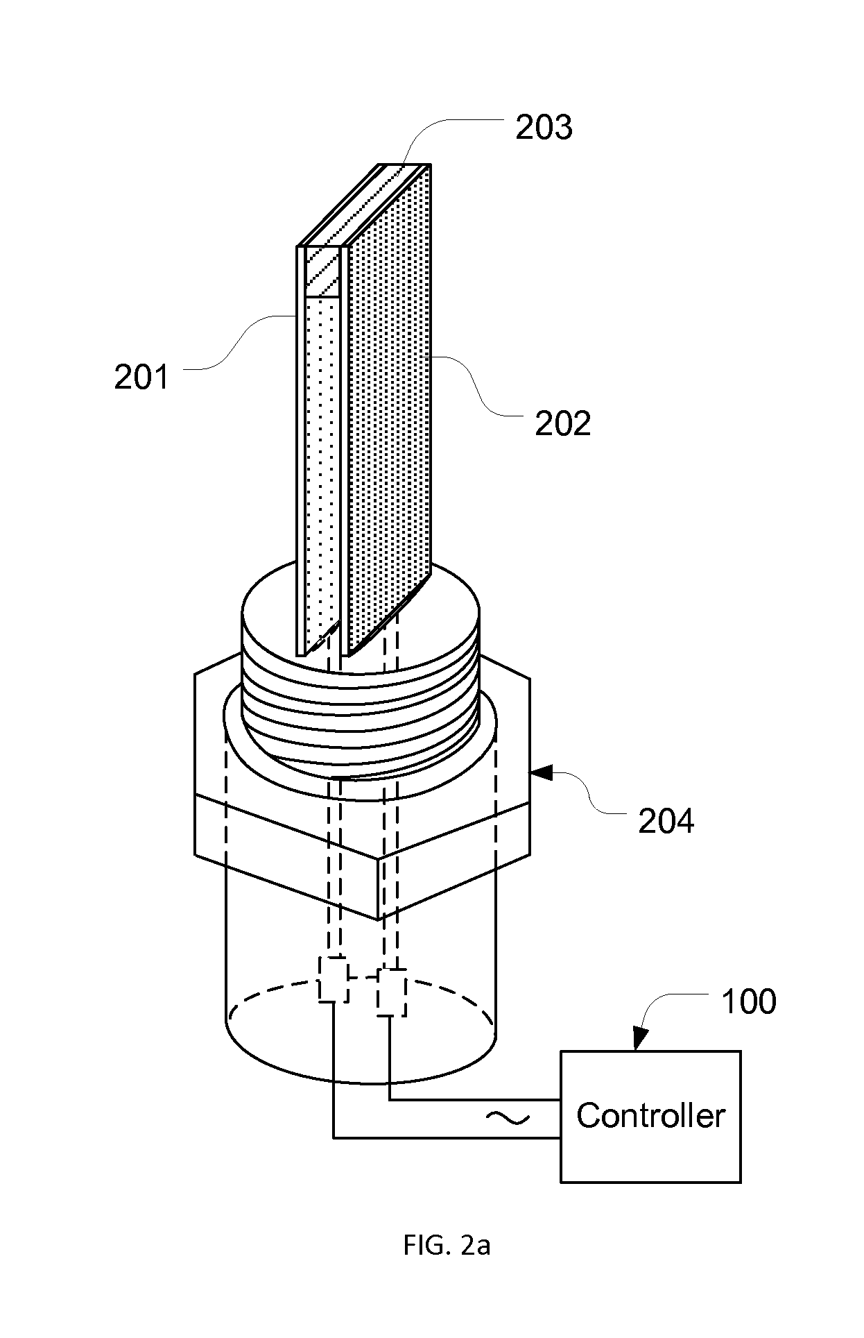 Fluid quality sensing means with reference sensor