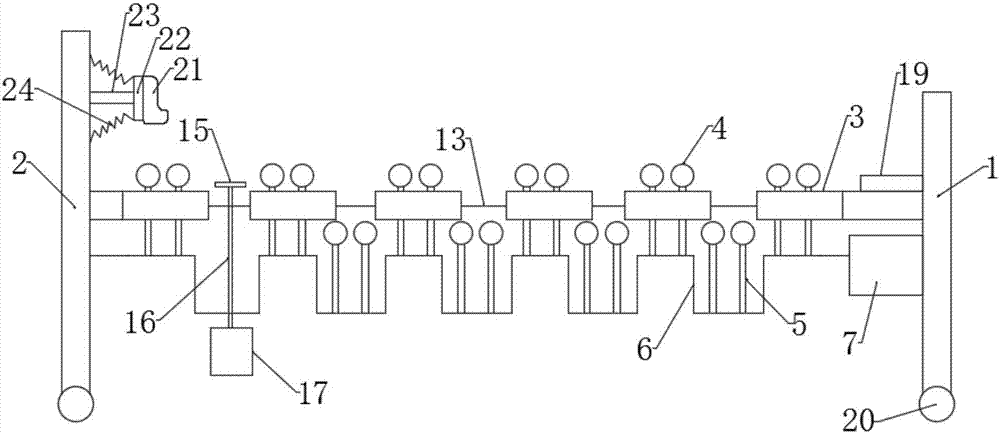 Intermittent stimulating type rehabilitation bed