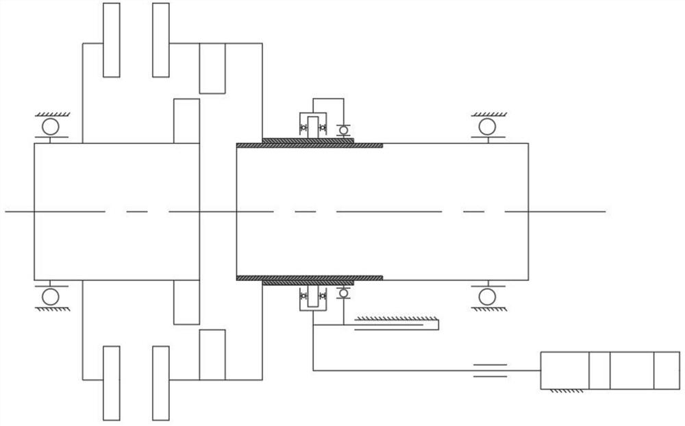 A kind of central limited-slip differential device, the drive system of four-wheel vehicle including it