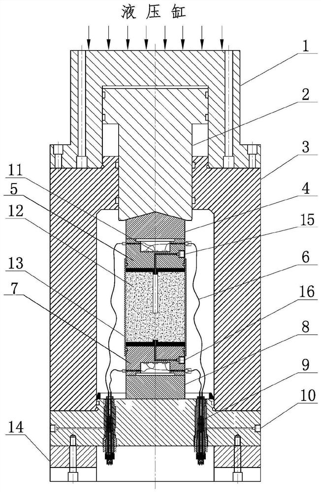 Full-diameter rock core fracturing seam making evaluation instrument