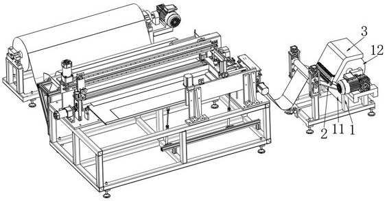 Cloth rolling device for producing sweat-releasing blended fabric