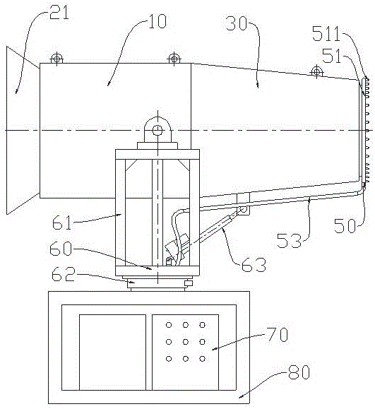 Very-long-range spraying dedusting equipment, spraying dedusting vehicle, and spraying device and spraying method of very-long-range spraying dedusting equipment and spraying dedusting vehicle