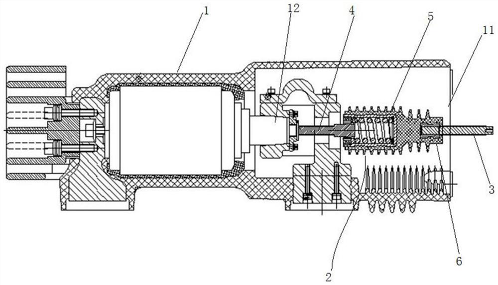 Insulating pull rod auxiliary connecting device of solid-sealed polar pole and pull rod supporting assembly of insulating pull rod auxiliary connecting device