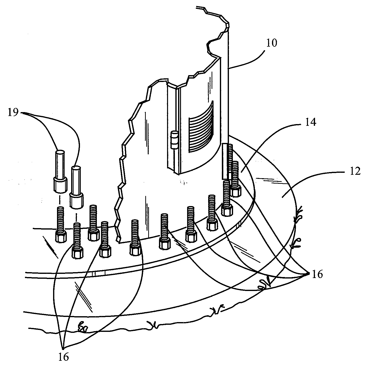 Wind Turbine Installation Comprising an Apparatus for Protection of Anchor Bolts and Method of Installation.