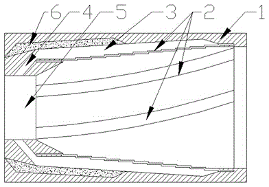 Spiral-flow filter connector