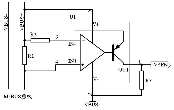 Data receiving device for M-BUS bus master station