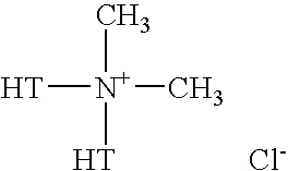 Clay/organic chemical compositions useful as additives to polymer, plastic and resin matrices to produce nanocomposites and nonocomposites containing such compositions