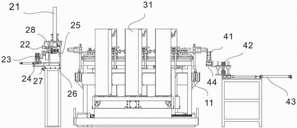 Vertical-surface grinding system for tableware machining