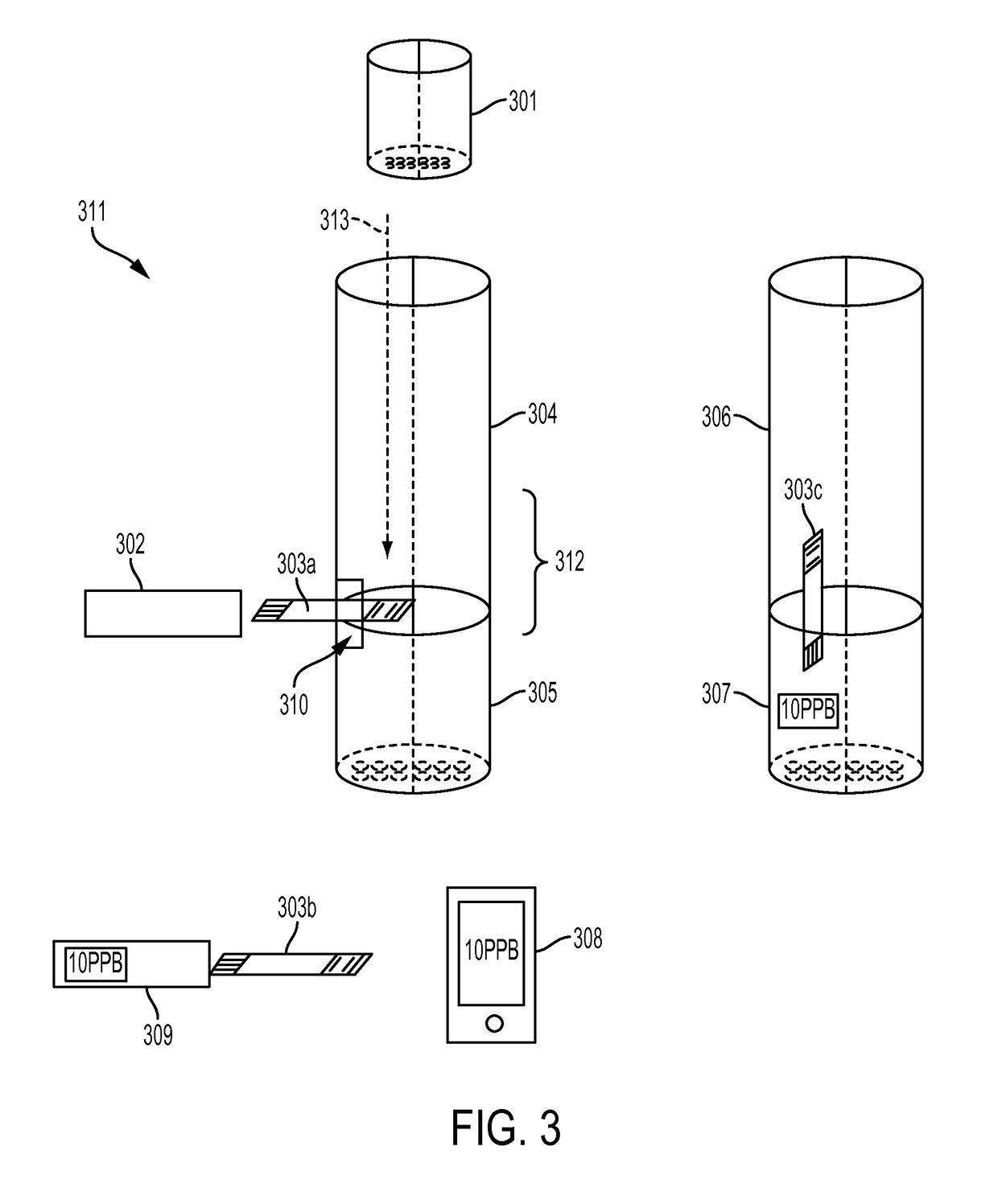 Low cost test strip and method to measure analyte