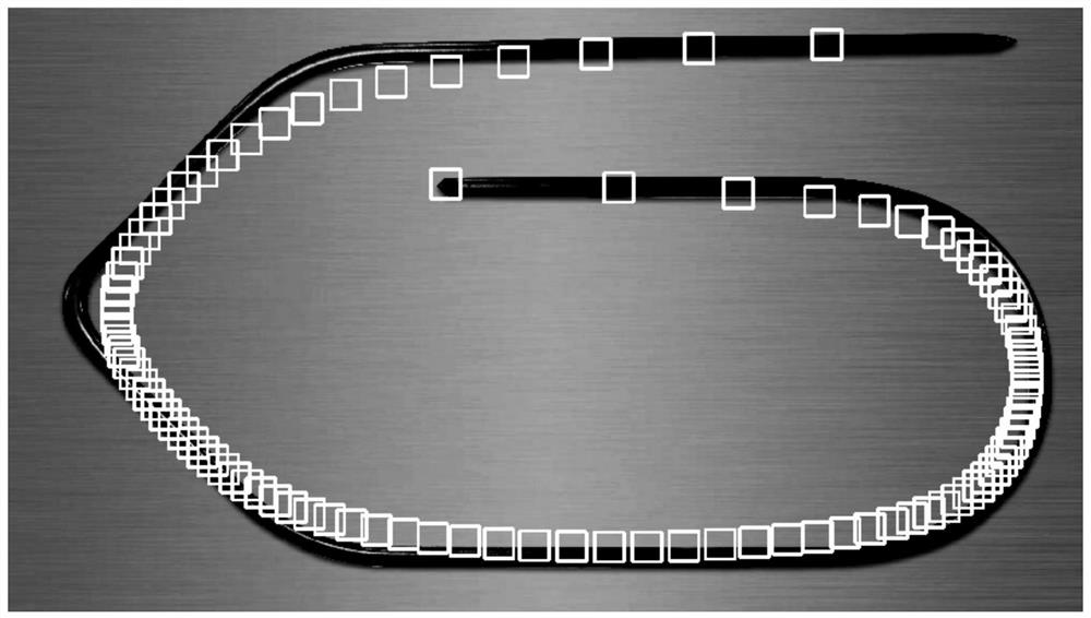 Display method of visual detection result of curved object under test