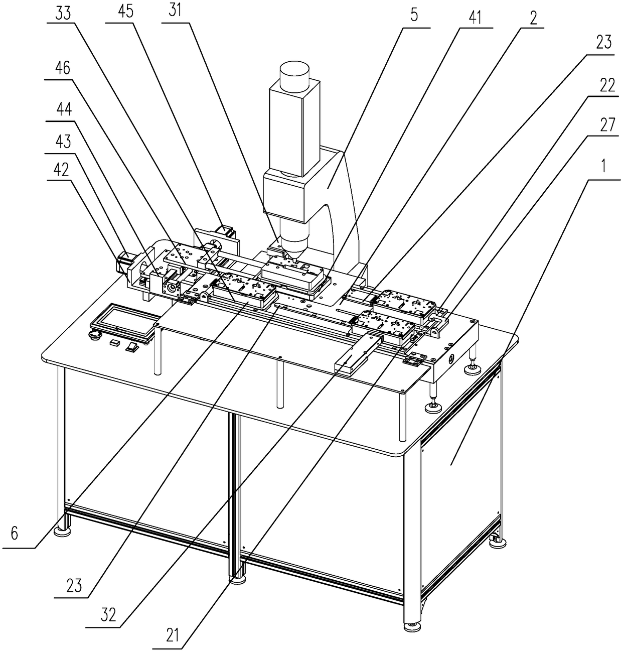 Automatic riveting machine for lock body cover plate