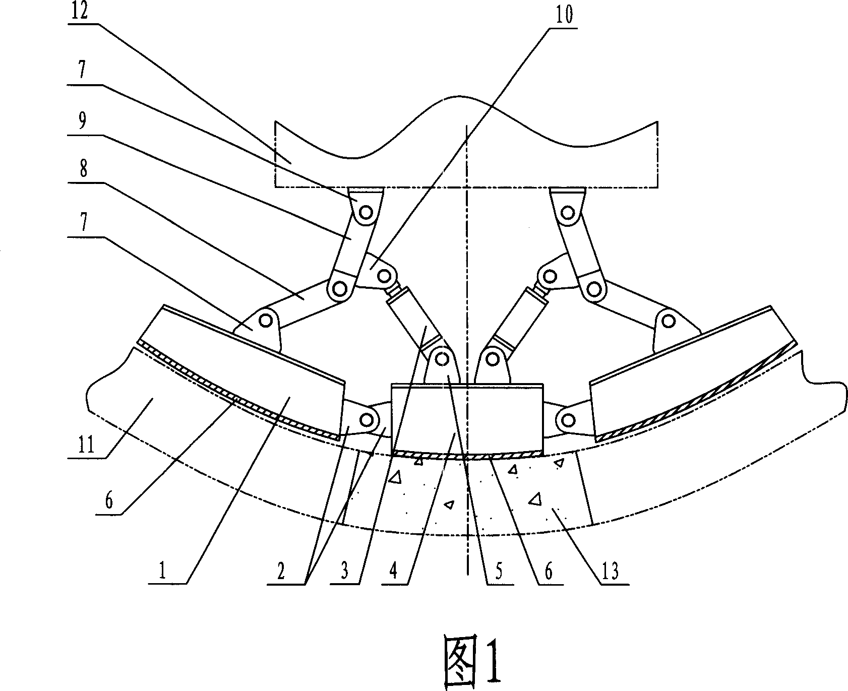 Separated vacuum chuck grasp device on duct piece assembling machine