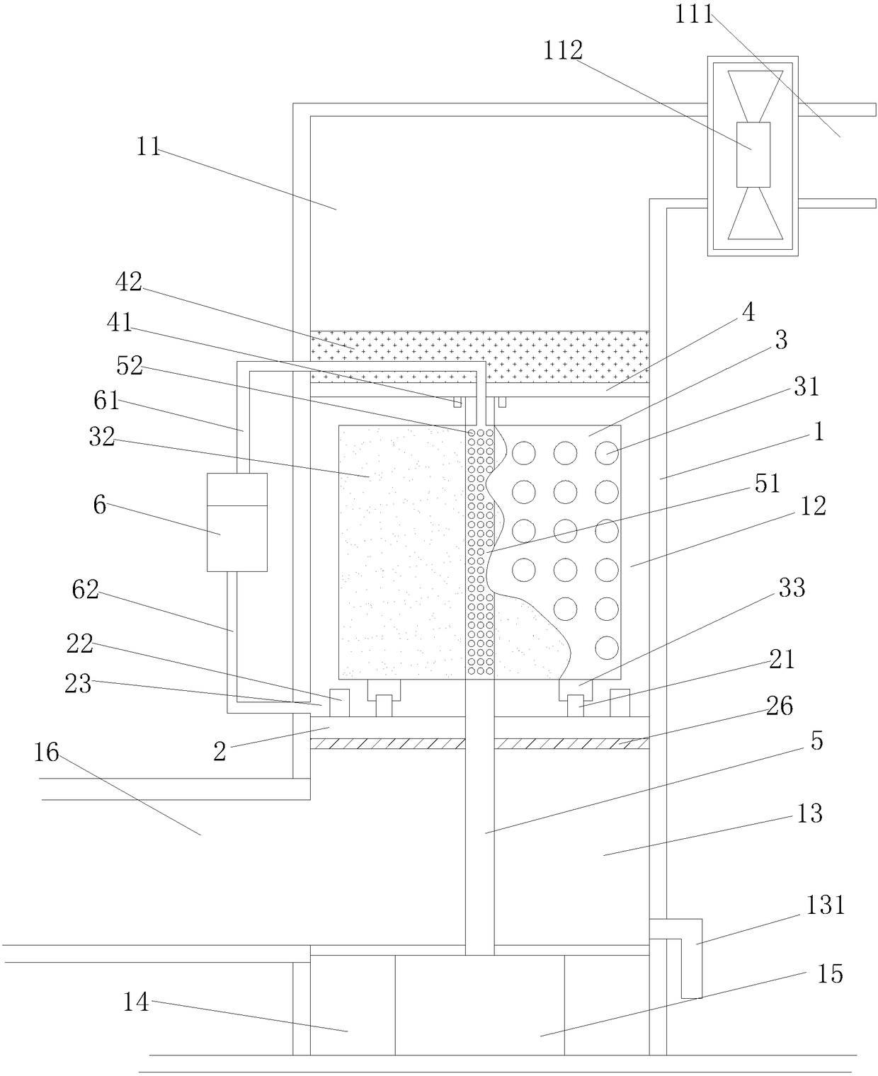 Filtering equipment for strong-acid and strong-alkali waste gas