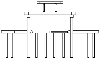 Foldable desk-chair structure