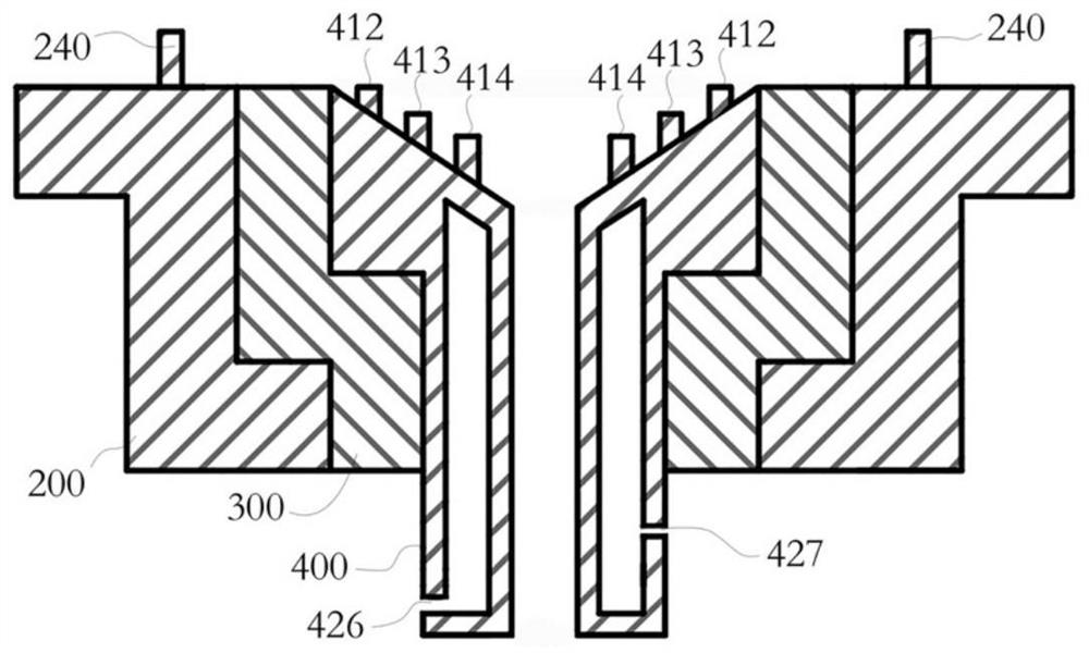 Discharging device for high-temperature glass curing smelting furnace