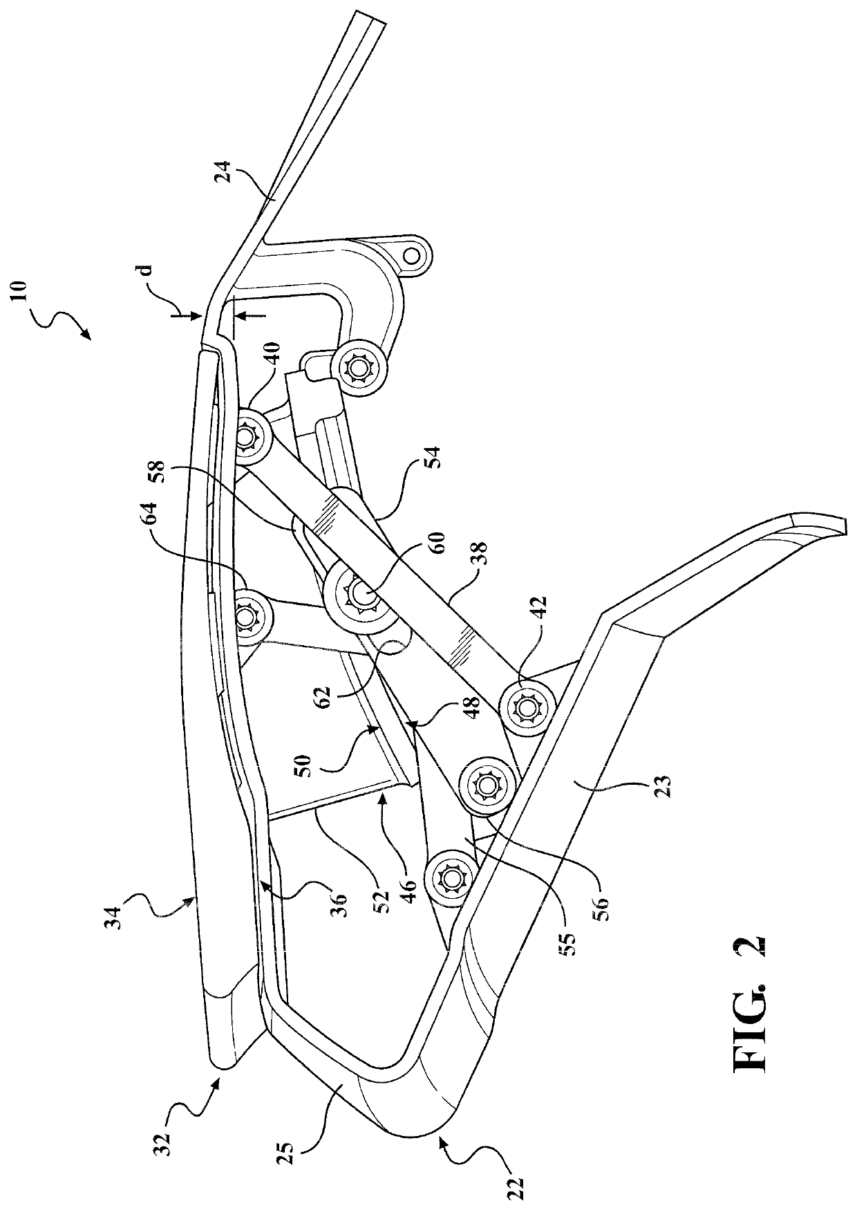 Applique with deployable aerodynamic surface