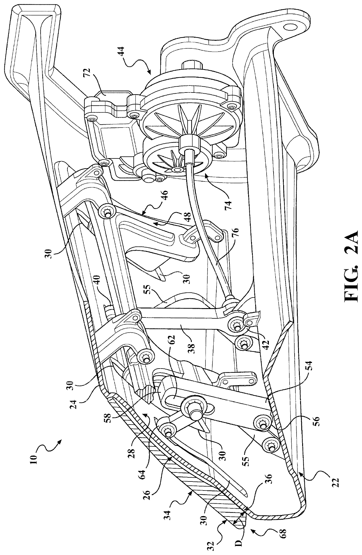 Applique with deployable aerodynamic surface