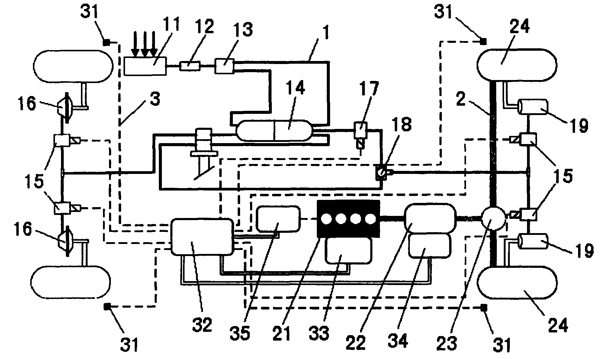 Driving anti-skid control system of hybrid electric vehicle and control method thereof