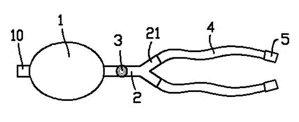 Double-air-sac gas-filling device