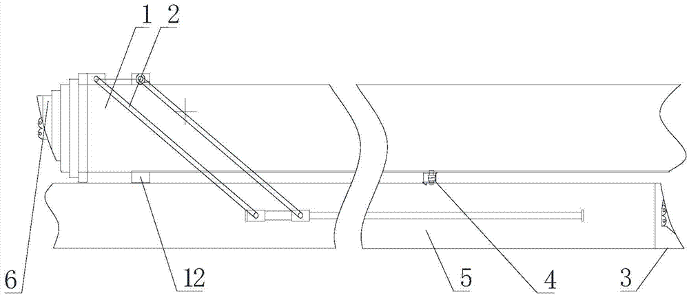 Two-degree-of-freedom translational type crane auxiliary arm mounting device