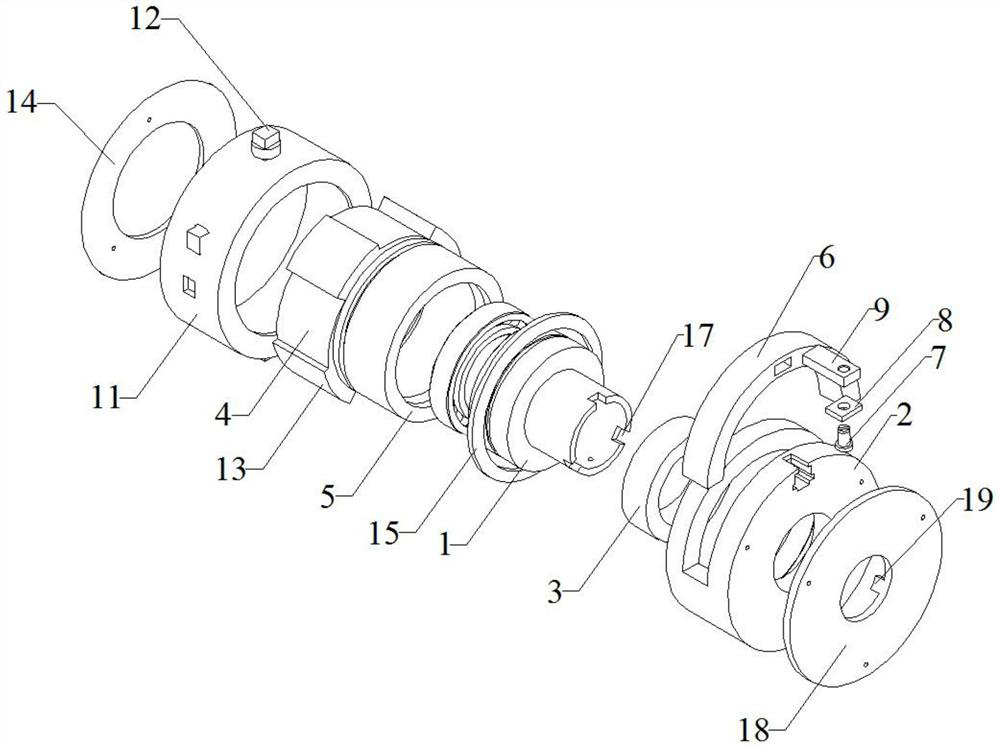 Electromagnetic damping adjustable slip ring and slip shaft system